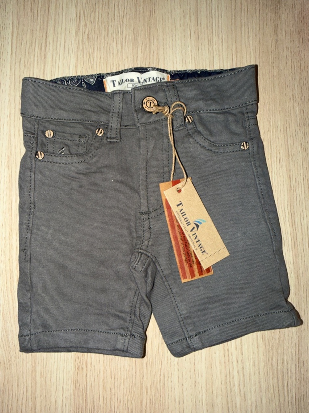 Tailor Vintage Charcoal Gray Boys Shortie